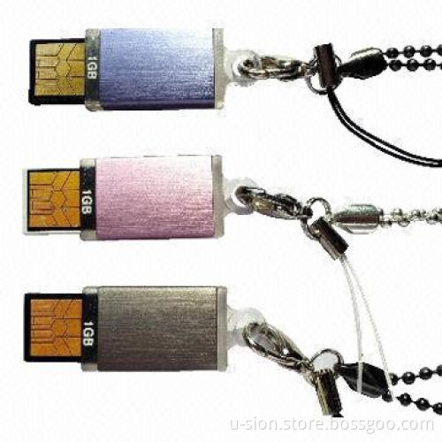 OEM Noble Slim Metal Colorful Swivel Fancy Mini USB 2.0 Product with Key-chain